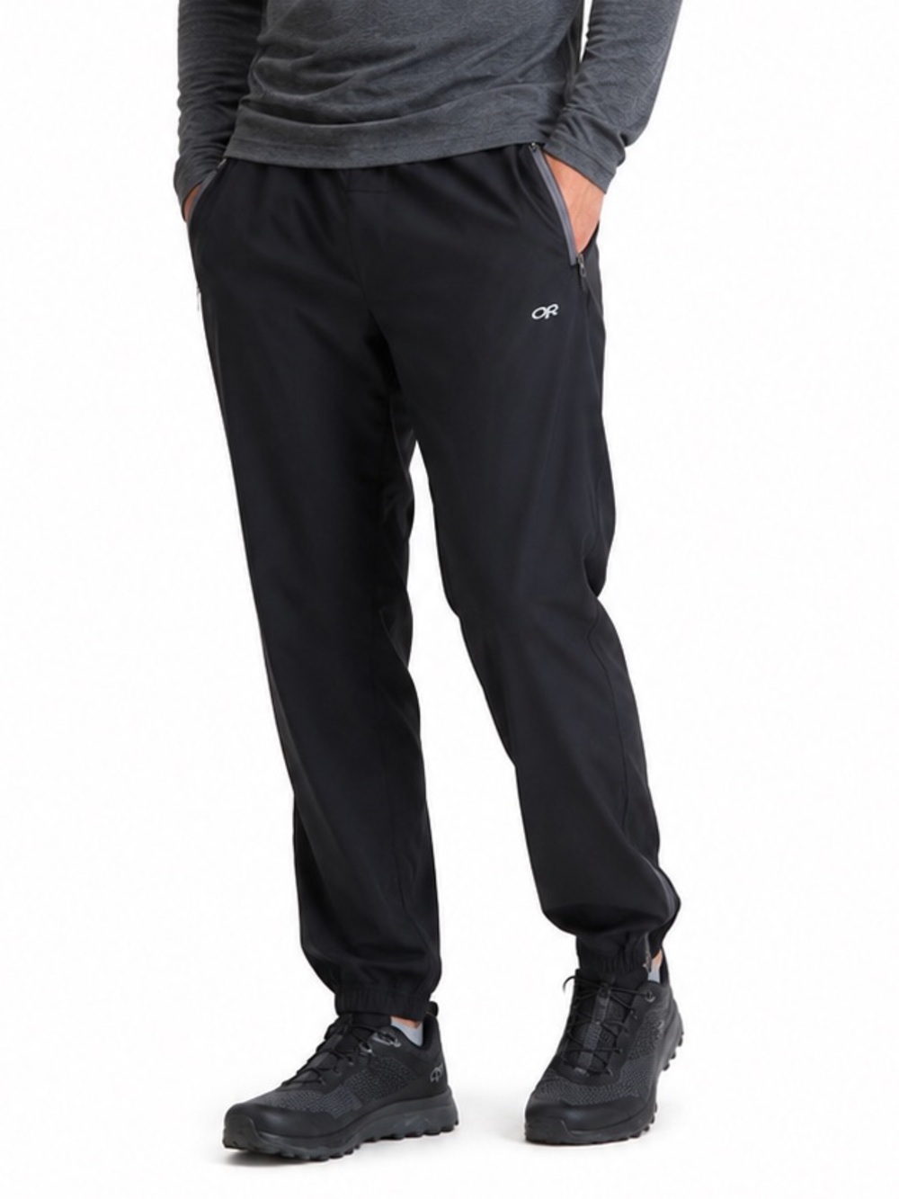 Outdoor Research OR Ferrosi Running Pants Black Zip Ankle Trail Joggers Men’s L